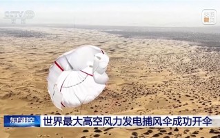 世界最大！我国高空捕风伞成功开伞：风电技术迈出关键一步 !