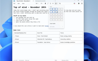 微软Windows记事本迎重磅新功能！可原生创建表格 ！