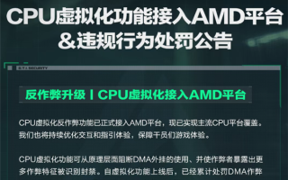腾讯重拳打击DMA外挂！《三角洲行动》宣布CPU虚拟化正式接入AMD平台 !