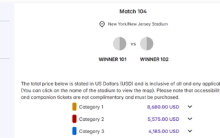 最便宜的也要3万元起！世界杯决赛官方票价惊到球迷 ！