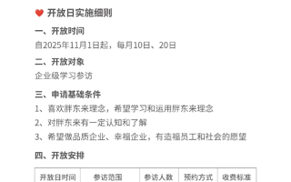 胖东来推企业开放日：每月限30人 每人收费2万元 !