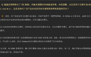 AMD确认：RX 9060显卡暂仅限OEM整机！未来可能零售 !