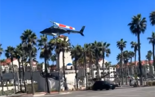 美国加州一直升机失控螺旋式下坠砸向海滩 5人受伤送医 !