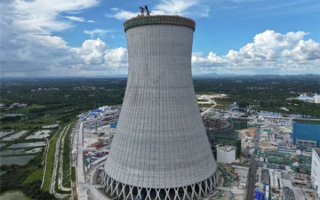 全球核电第一大塔主体结构施工完成：高218.7米 年发电量200亿度 !
