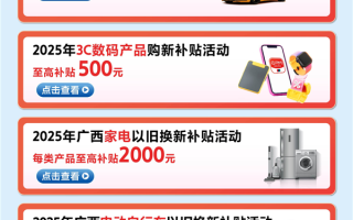 标准不降！广西宣布8月5日起恢复家电、3C数码“国补” !