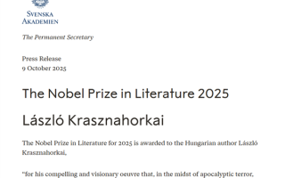 2025年诺贝尔文学奖揭晓：获奖作家是位中国迷 喜爱诗人李白 !