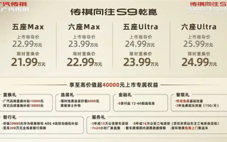 置换价21.99万起 广汽传祺向往S9上市：标配华为激光雷达ADS 4 !