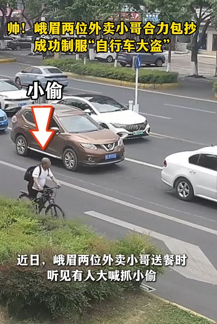 两名美团骑手街头包抄挡下偷车贼 警方寻人3个月才找到 !-第1张图片-乍过网